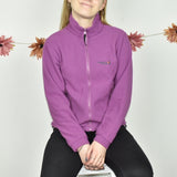Cute sporty Regatta fleece track jacket hoodie jumper sweater top cardigan pullover in light purple