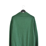 Vintage Ralph Lauren sweater turtleneck sweatshirt pullover jumper fleece track jacket windbreaker in dark green