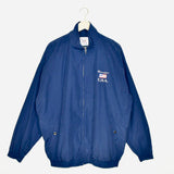 Vintage Champion windbreaker fleece track jacket bomber jacket in blue