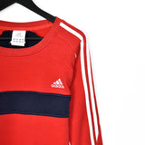 Vintage Adidas jumper hoodie pullover sweatshirt windbreaker track jacket in red white and dark blue