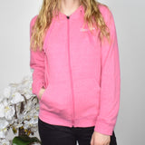 Cute sporty Kappa zip up hoodie track jacket hoodie jumper sweater top cardigan pullover in pink