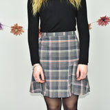 Vintage Hampton Republic KappaHl plaid skater skirt in grey