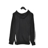 Vintage Adidas hoodie pullover sweatshirt windbreaker fleece track jacket in black and white