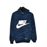 Vintage Nike hoodie pullover sweatshirt windbreaker fleece track jacket in black and blue