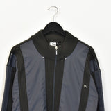Vintage Lacoste bomber jacket zip up track jacket windbreaker sweatshirt longsleeve tee pullover jumper in dark grey