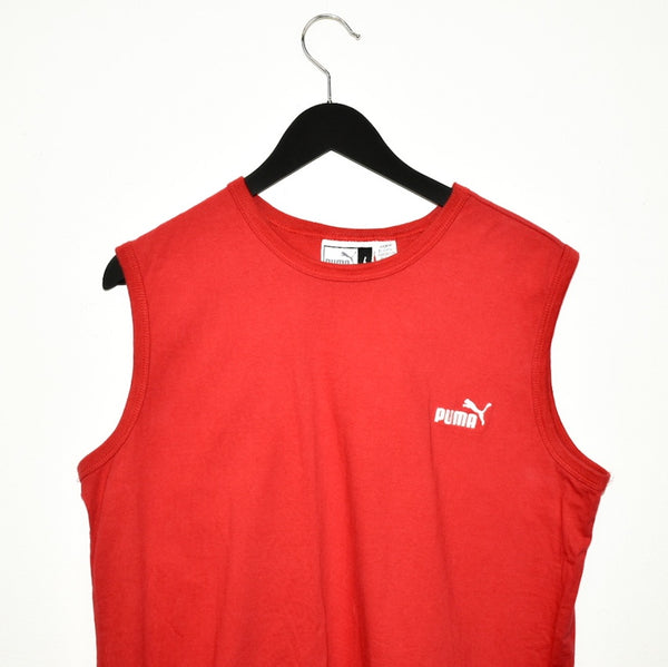 Vintage Puma sleeveless t-shirt top blouse tee in eed