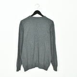 Vintage Le shark V-neck longsleeve tee pullover sweatshirt in grey