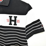 Vintage Tommy Hilfiger thick material t-shirt top blouse tee in black and white