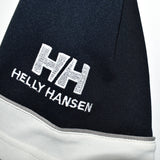 Vintage Helly Hansen quarter zip up polo shirt short sleeve t-shirt tee blouse top in white and blue