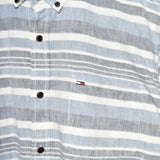 Vintage Hilfiger Denim formal button up shirt short sleeve top in dark blue