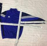Vintage Adidas track tracksuit jacket jumper trackie in blue and navy blue