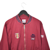 Vintage Ionsdale bomber jacket zip up track jacket windbreaker sweatshirt longsleeve tee pullover jumper maroon