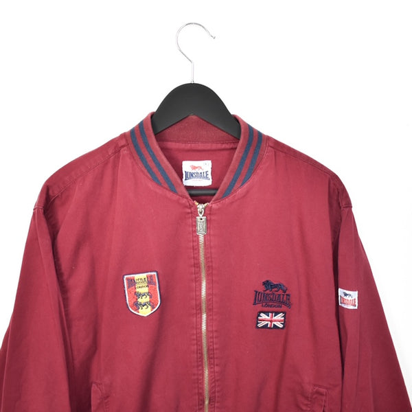 Vintage Ionsdale bomber jacket zip up track jacket windbreaker sweatshirt longsleeve tee pullover jumper maroon