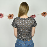 Cute see through Helios Collection top sweater t-shirt blouse in black