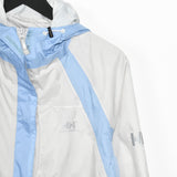 Vintage Helly Hansen zip up track jacket windbreaker sweatshirt longsleeve tee pullover jumper in white and light blue