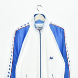 Vintage Kappa tracksuit trackie jacket zip up sweater in white and blue
