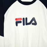 Vintage Fila t-shirt top blouse tee in white and blue