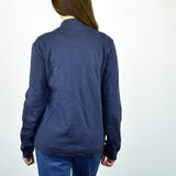 Vintage Champion bomber jacket fleece windbreaker in navy blue