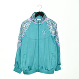 Vintage lotto track jacket zip up jumper sweatshirt sweater pullover in electric blue/green