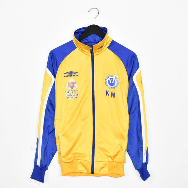 Vintage Umbro zip up track jacket windbreaker sweatshirt longsleeve tee pullover jumper in blue and yellow