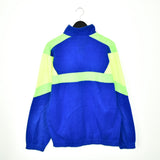 Vintage Fila quarter zip button up fleece tracksuit jumper pullover  trackie jacket sweater in bright blue green and yellow