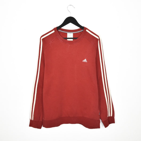 Vintage Adidas sweatshirt longsleeve tee pullover jumper in red and white