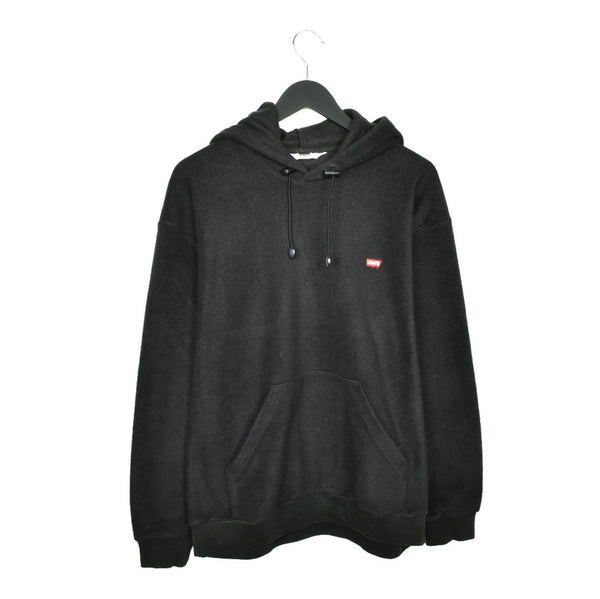 Vintage Levi’s fleece hoodie sweatshirt pullover jumper in black