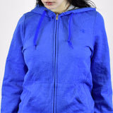 Vintage Champion zip up hoodie jumper sweatshirt sweater pullover in blue
