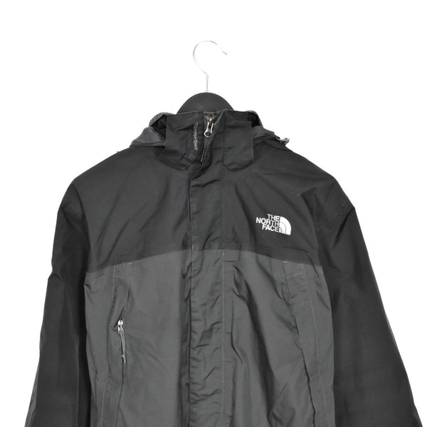 Vintage The North Face windbreaker fleece track jacket bomber jacket in black and grey