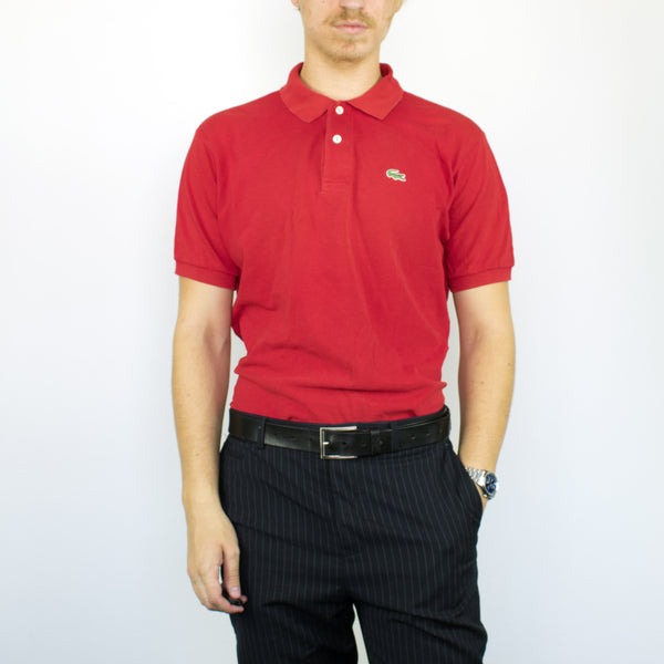 Vintage Lacoste polo shirt t-shirt pullover in red