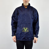 Vintage Disney Mickey Mouse half zip windbreaker fleece pullover in navy blue