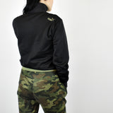 Vintage Puma tracksuit track jacket fleece jumper in black and khaki