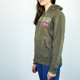 Vintage Napapijri Expedition Staff zip up hoodie jumper sweater pullover sweatshirt in brown