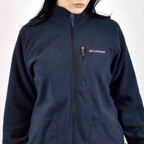Vintage Columbia Sportswear fleece pullover sweatshirt in navy blue