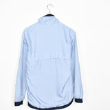 Vintage Olympus quarter zip up track jacket windbreaker trackie sweater jumper sweatshirt pullover long sleeve in light blue