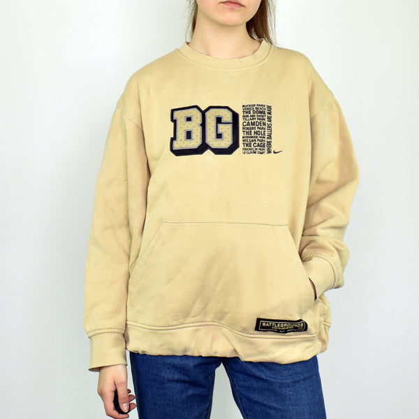 Vintage Nike sweatshirt jumper sweater pullover hoodie in beige