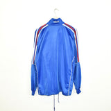 Vintage Adidas windbreaker fleece track jacket bomber jacket in blue