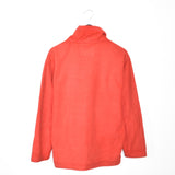 Vintage Exploration fuzzy fleece quarter zip up collar jumper pullover sweatshirt t-shirt top tee in red