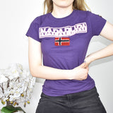 Cute Napapijri top sweater t-shirt blouse in purple