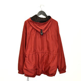 Vintage quarter zip up windbreaker fleece track jacket bomber jacket in red