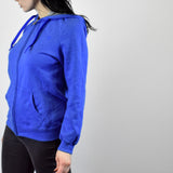 Vintage Champion zip up hoodie jumper sweatshirt sweater pullover in blue