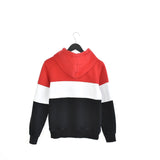 Vintage Fila hoodie long sleeve sweatshirt tracksuit fleece windbreaker jumper in black white and red