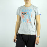 Vintage Adidas t-shirt top blouse tee in gray