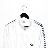 Vintage Arena windbreaker fleece track jacket bomber jacket in purple white and black