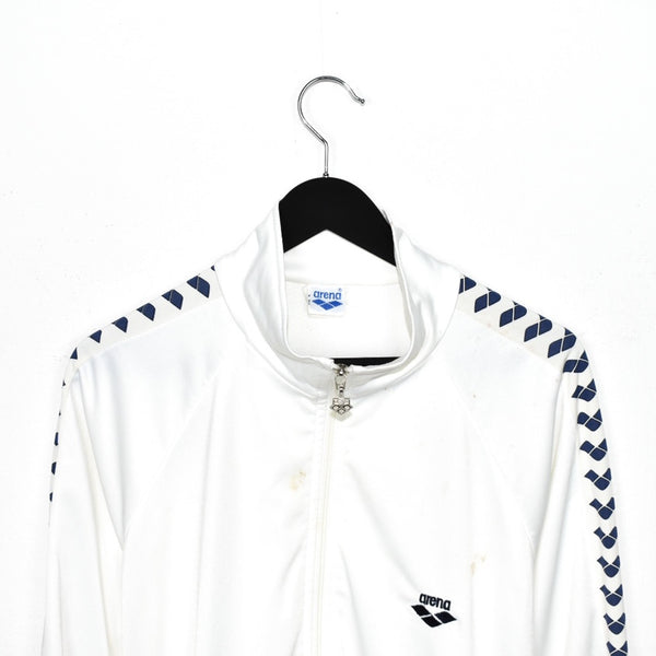 Vintage Arena windbreaker fleece track jacket bomber jacket in purple white and black