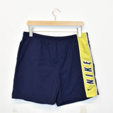 Vintage Nike shorts joggers trousers track pants bottoms in navy and yellow
