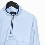 Vintage Olympus quarter zip up track jacket windbreaker trackie sweater jumper sweatshirt pullover long sleeve in light blue