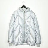 Vintage Ellesse puffer jacket windbreaker track jacket bomber jacket in silver