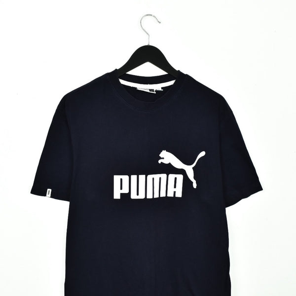 Vintage Puma t-shirt top blouse tee in navy blue