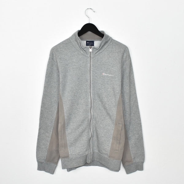 Vintage Nike zip up pullover sweatshirt windbreaker fleece track jacket in grey